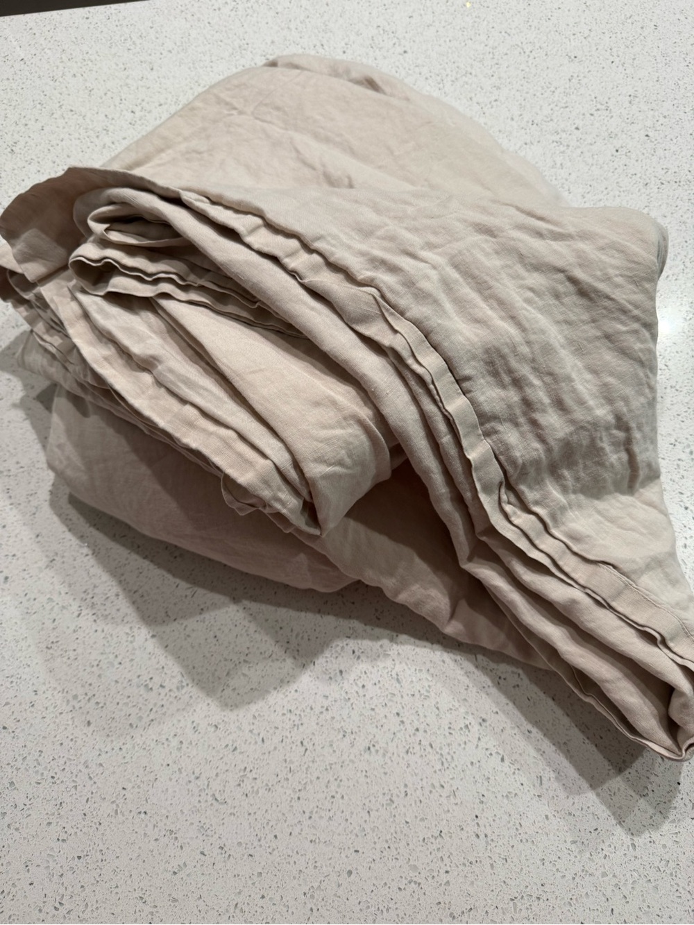 CULTIVER Queen Linen Sheet set  in Light Beige - Picture 10 of 13